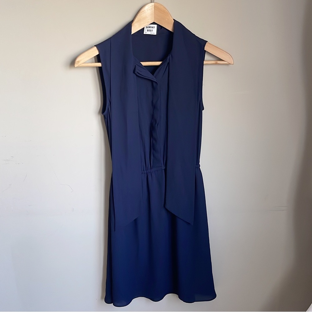 Aritzia Sunday Best Veronica Dress Navy